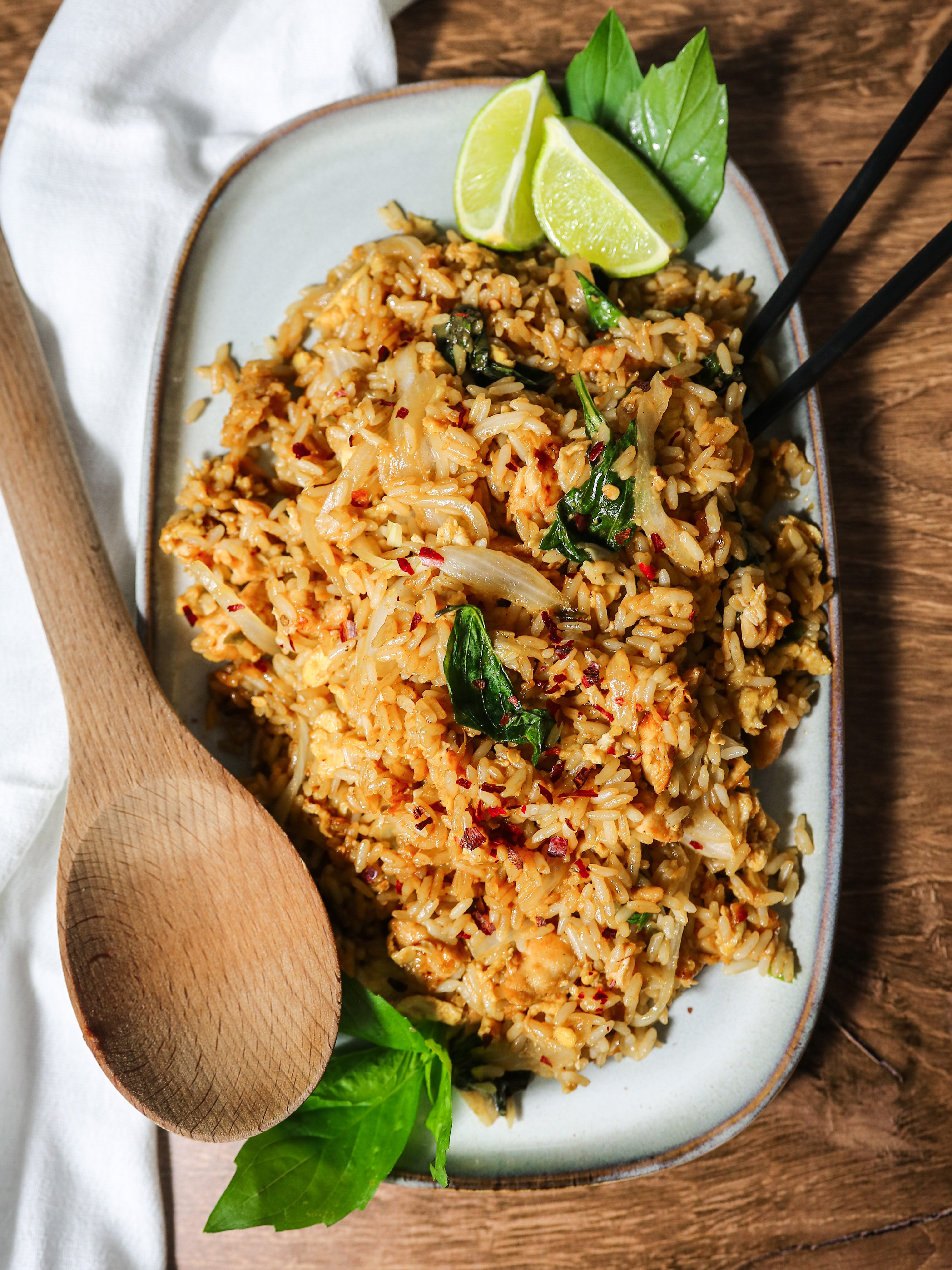 How to Make Spicy Thai Basil Fried Rice