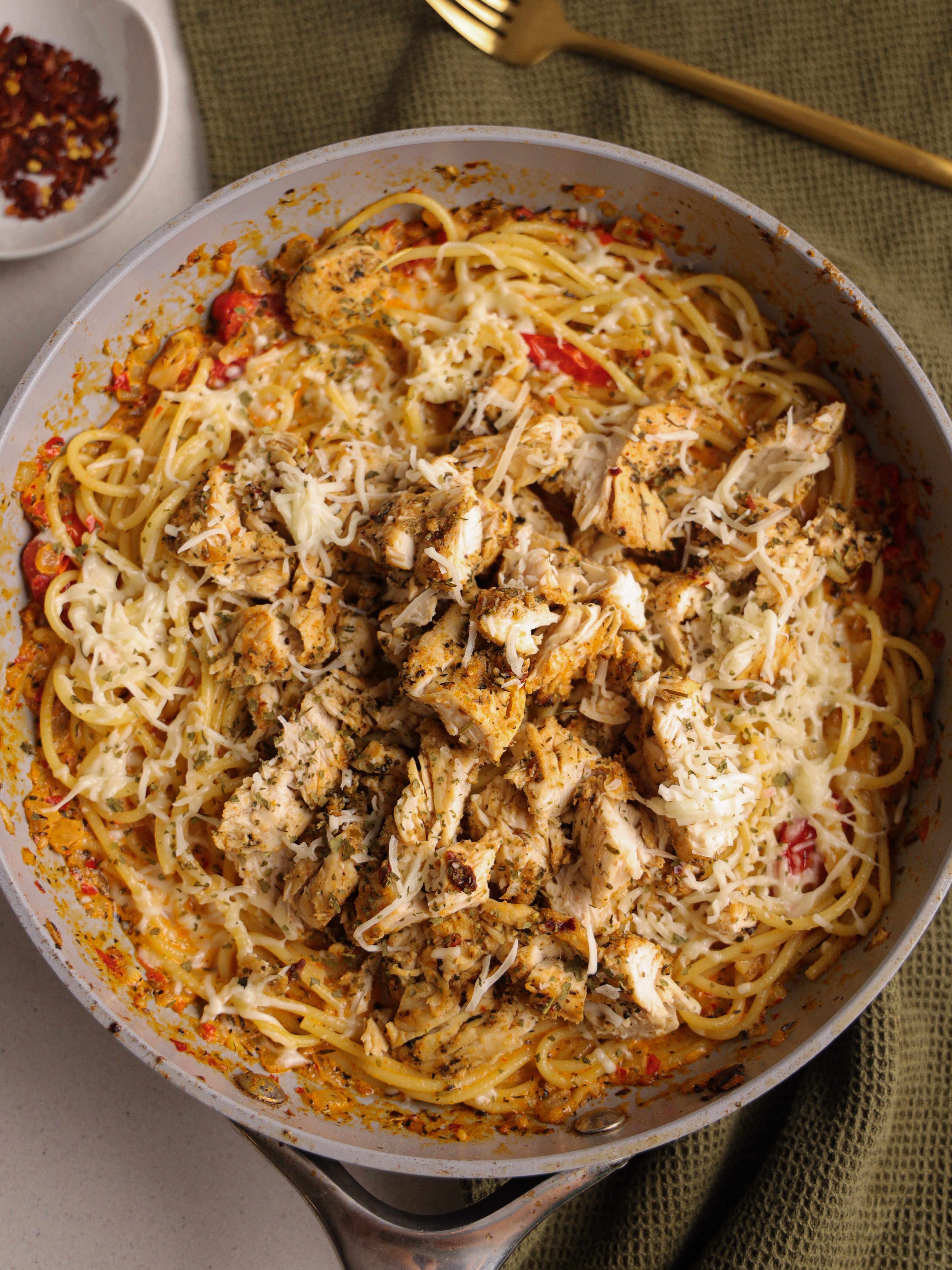 Spicy Harissa Chicken Pasta