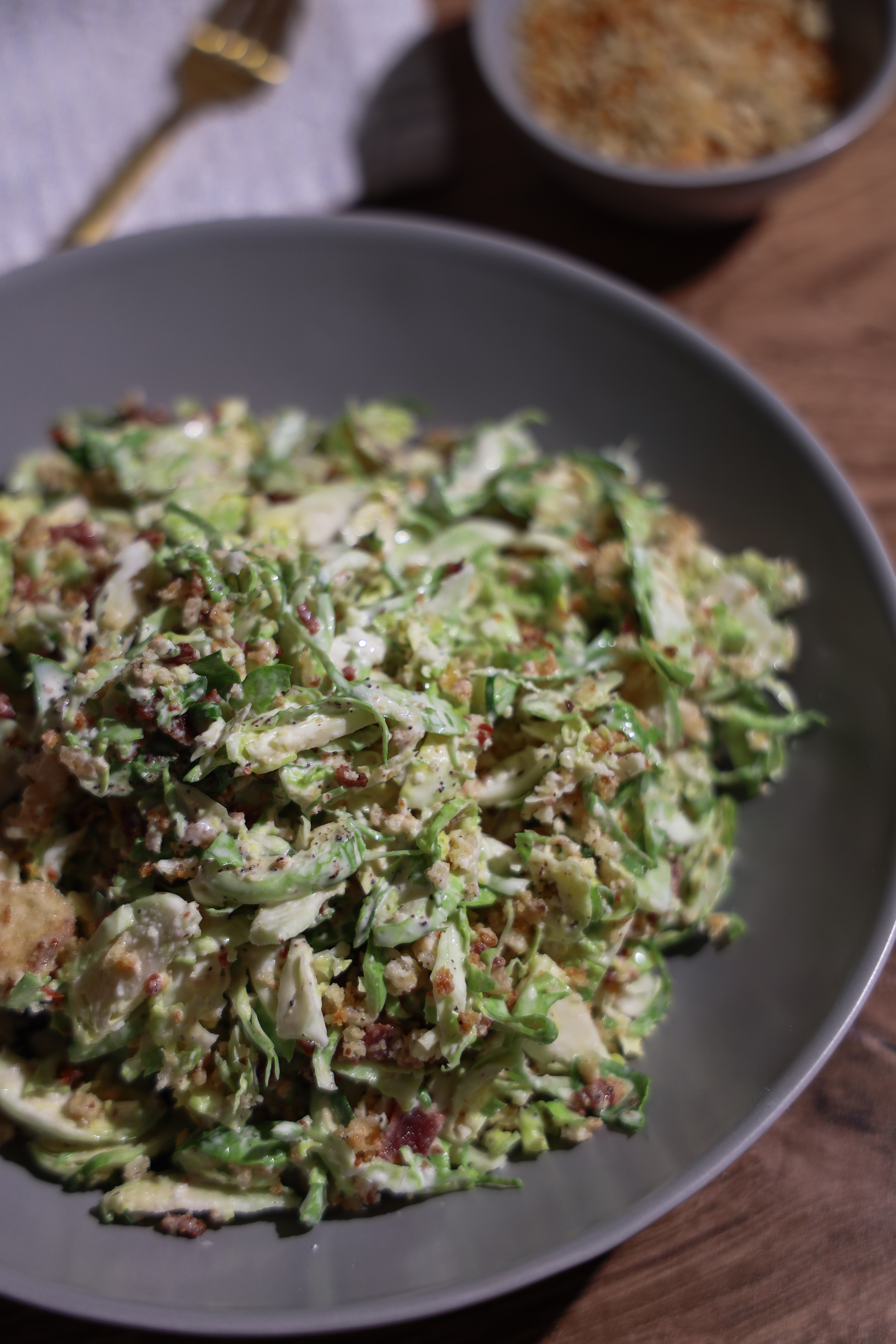 Shaved Brussels Sprout Caesar Salad Recipe